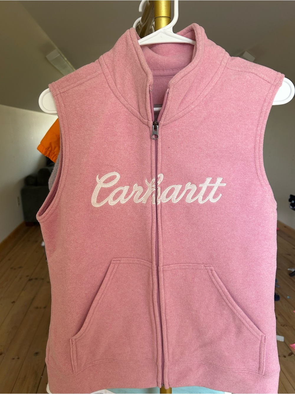 Carhartt Pink Women's Fleece Zip-Up - Picture 3 of 3